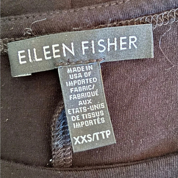 Eileen Fisher Organic Cotton Long Sleeve Basic Top XXS casual chic minimalist - Picture 3 of 5
